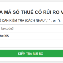 Tra cứu mã số thuế có rủi ro về thuế - tích hợp api