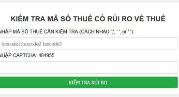 Tra cứu mã số thuế có rủi ro về thuế - tích hợp api