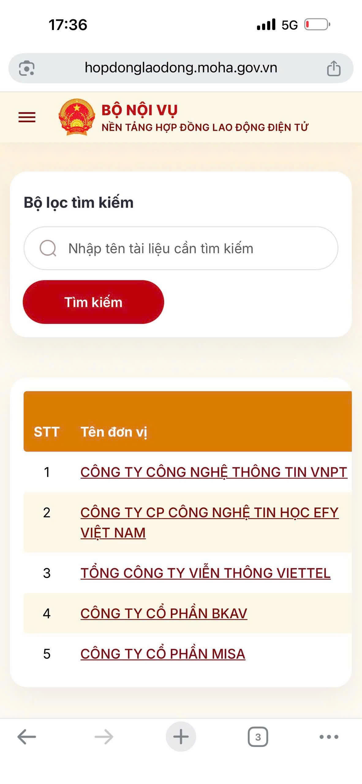 Danh sách nhà cung cấp hợp đồng lao động điện tử theo nghị định 337 chính phủ