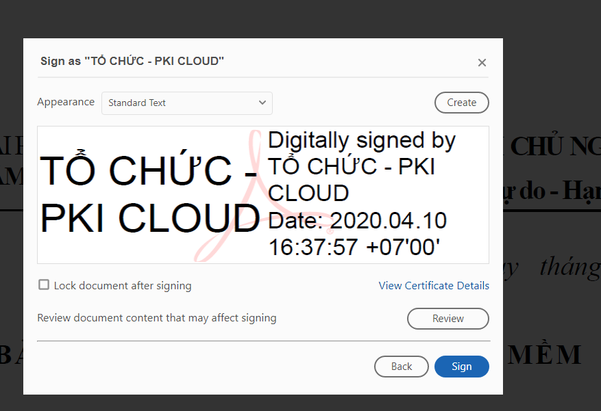 Hướng dẫn sử dụng chữ ký số Cloud CA