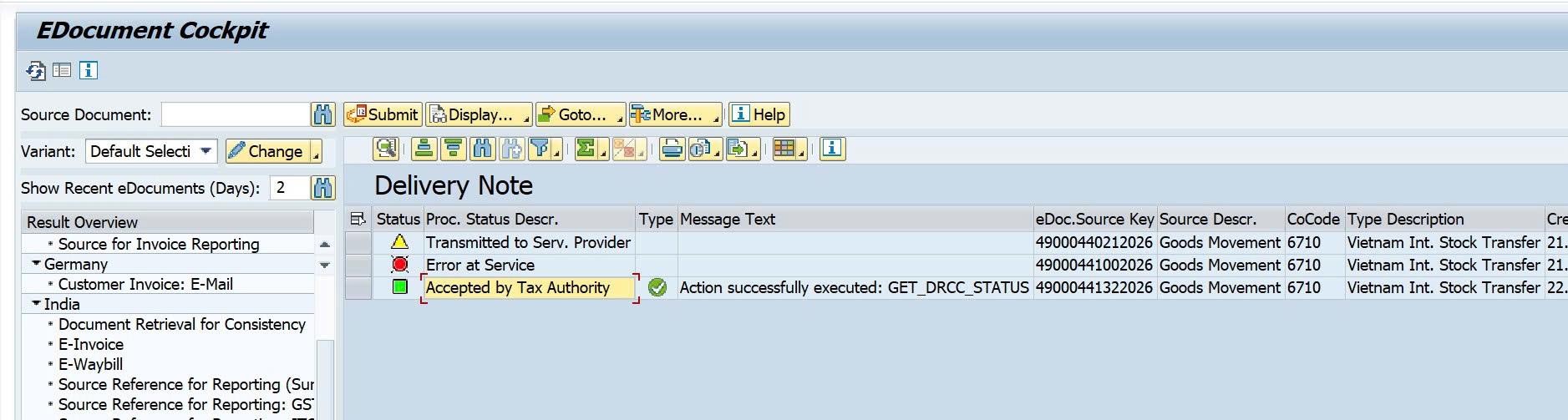 SAP einvoice bill